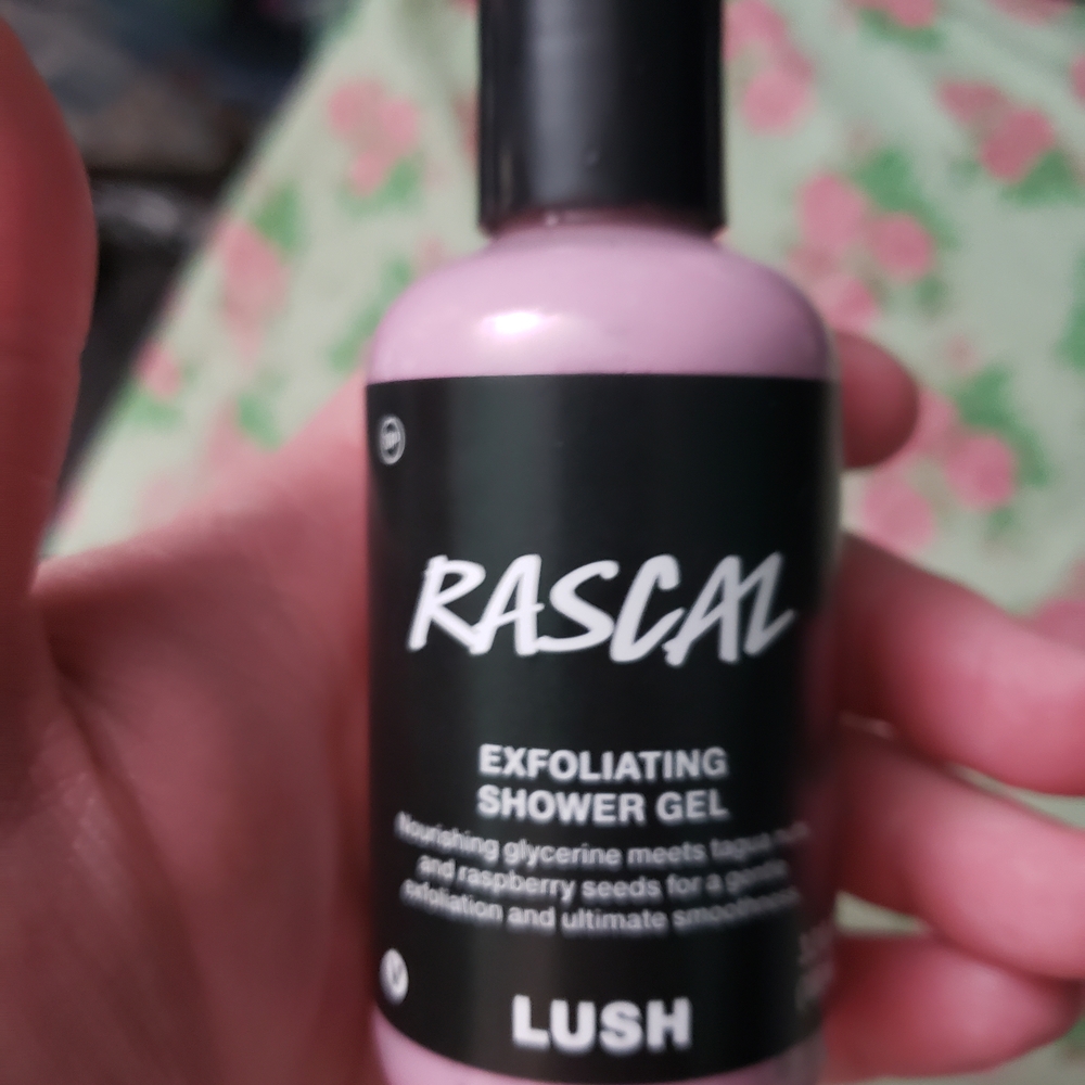 LUSH Rascal Exfoliating Shower Gel - Light Pink Rose Raspberry Scented 3.3oz
